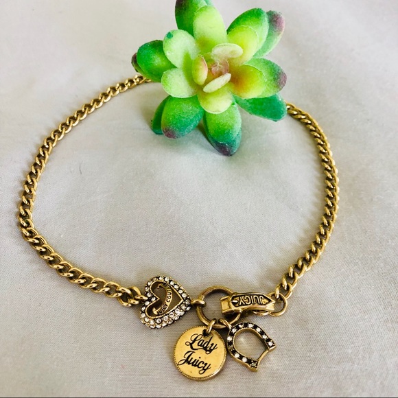 Juicy Couture Jewelry - Juicy Couture Gold chain ❤️&🍀 Lady Juicy Choaker
